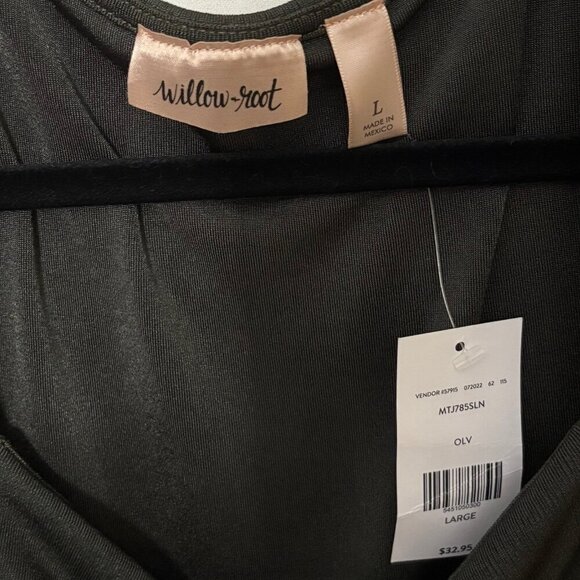 NWT Willow Root Cropped Green Top Large - Picture 6 of 6